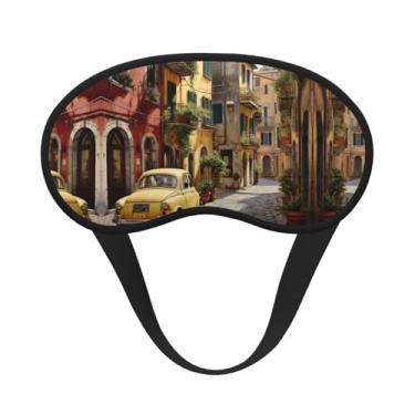 Imagem de Máscara de dormir blackout italiana com estampa de rua, máscara para os olhos, leve, macia, para dormir, meditação, viagem, ioga