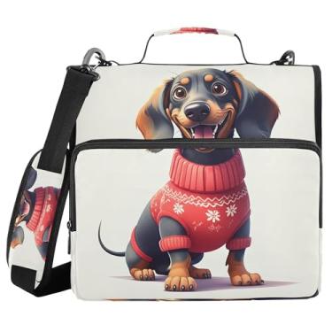 Imagem de Burbuja Suéter de desenho animado com zíper para fichário com 3 anéis com lixa expansível e alça de ombro para laptop de 13 polegadas, vários bolsos para trabalho de escritório