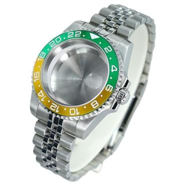 Imagem de FEIYASHI Caixa de relógio de mergulho de aço GMT de dois tons 200 m à prova d'água para movimento NH35/34/36/38 4R36 Miyota8215 ETA2824, Tampa inferior sólida 9, For ETA2824 PT5000 Movement, Caixa de