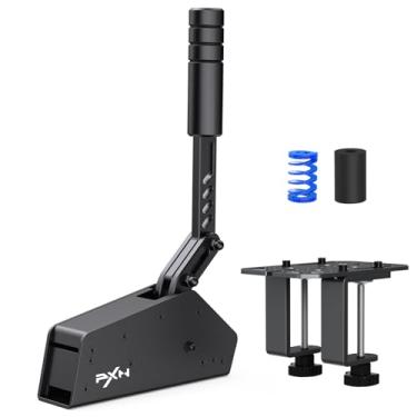 Imagem de PXN HB S USB Handbrake for Sim Racing – PC Racing Handbrake, Alloy Build, 16-Bit Linear Sensor, Adjustable Force & Stroke, Dual-Directional Lever, Spring & Damping, Desk Clamp – Compatible with