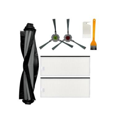 Imagem de Kit de peças de reposição compatível com o aspirador robô Yeedi K650 - Escova principal, escova lateral, filtro HEPA e pano de limpeza.(Set E)