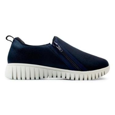 Imagem de Tênis Usaflex Feminino Slip On Elastano Zíper Casual AE22039-Feminino