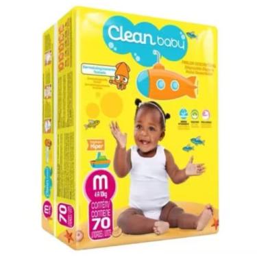 Imagem de Pacotão Super Econômico Fralda Descartável M Clean Baby  Conforto e Pr