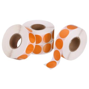 Imagem de PATIKIL 4000 peças de adesivos coloridos de 4 rolos, adesivos circulares de 1,9 cm, etiqueta de codificação para escritório, negócios, quintal, venda de garagem, decoração de casa, laranja