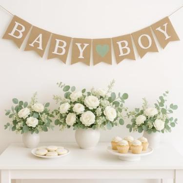 Imagem de Shimmer Anna Shine Faixa de serapilheira para chá de bebê e festa de revelação de gênero, coração verde