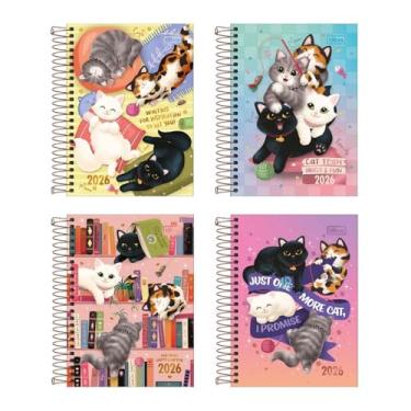 Imagem de Agenda Escolar Diária Purrfect Cats 110x154mm - Tilibra