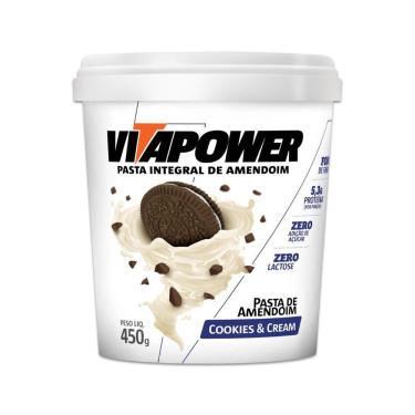 Imagem de Pasta De Amendoim Vitapower Cookies E Cream 450g