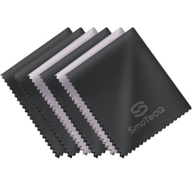 Imagem de Pano de limpeza de óculos, feito com microfibra sem fiapos, seguro para relógios, smartphone, laptop, lentes e outras telas ou superfícies delicadas (15,24 cm x 17,78 cm, pacote com 8)