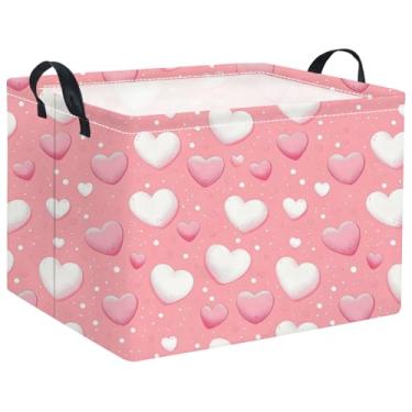 Imagem de TIBAOLOVER Cesta Retangular De Dia Dos Namorados, Cesta De Coração Para Dia Dos Namorados, Cesta Para Crianças E Bebês, Cesta De Presente De Dia Dos Namorados, Organizador De Brinquedos Fofos, Prate