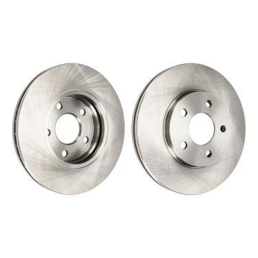 Imagem de Torchbeam Rotores de freio dianteiro de 10,86 polegadas (276 mm) | Kit de freio para Chevrolet Malibu 2,2/3,5/3,9L 2004-2008, Pontiac G6 2004-2008, 2 peças de rotor de freio a disco de substituição