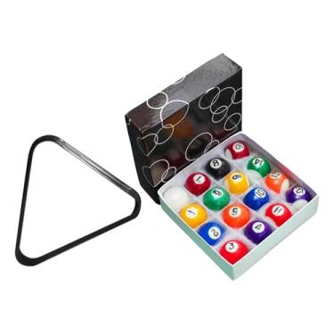 Imagem de Aymzbd 16 Peças Mini Conjunto de Bola de Bilhar Acessórios de Mesa de Bilhar Crianças Brinquedo Presente Conjunto Completo Pequeno Conjunto de Bola de Bilhar, Bola de 3,2 cm