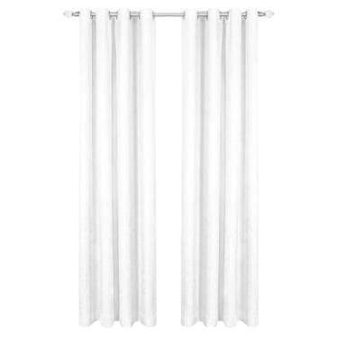 Imagem de Achim Home Furnishings Painel de cortina de janela com ilhós blackout forrado Taylor 127 x 150 cm, branco (modelo: TYPN63WH12)