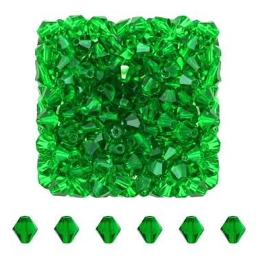 Imagem de Mandala Crafts Contas de cristal bicone verdes de 8 mm – 200 contas de vidro facetadas para fabricação de joias, pulseiras, colares, brincos e contas