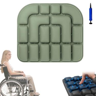 Imagem de Siomlana Almofadas de assento infláveis, almofada de cadeira de rodas antidecúbito, ciática, alívio da dor no cóccix, almofadas confortáveis portáteis para vida em casa, carro, escritório, 47 x 43 x 6