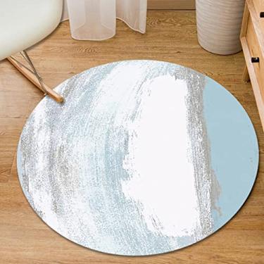 Imagem de Tapete redondo de estilo moderno, tapete circular macio para quarto, sala de estar, decoração de casa, tapete antiderrapante, redondo, E, diâmetro 160 cm