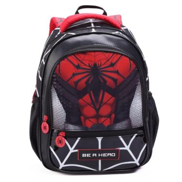 Imagem de Mochila Escolar Menino Bolsa Infantil Reforçada Promo Spider-Masculino