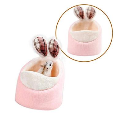 Imagem de PAPIEEED Cama macia para animais de estimação, bolsa de ninho de hamster, linda rede de rato, planador, gaiola, acessórios, roupa de cama para ouriço de urso dourado Gerbil Degu