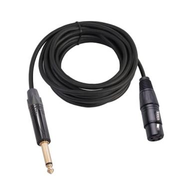 Imagem de XCPHGFM 6.35 TRS estéreo macho para XLR fêmea microfone misturador cabo de áudio anti-interferência suporta fonte de alimentação 48V cabo de interconexão balanceado patch cable para alto-falante micr