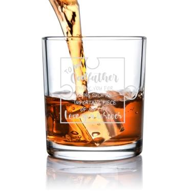 Imagem de JERIO Presentes de Godfather para homens copo de uísque de 290 ml, presente de padrinho para Natal, aniversário, copo de dia dos pais de Godchild Old Fashioned, uma peça tão importante da minha vida