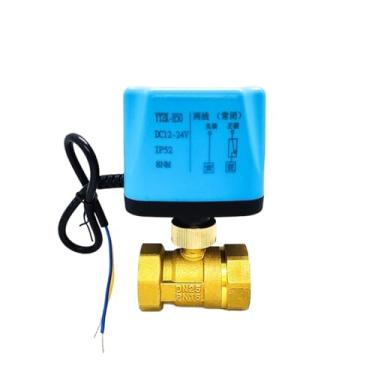 Imagem de DN25 Válvula de esfera elétrica de latão de 2 fios normalmente fechada válvula de esfera motorizada 1 peça (24VDC_Normalmente aberta)