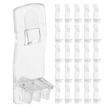 Imagem de DIYEAH 30 peças de suporte de prateleira de plástico transparente para gabinete de suporte de prateleira pino de substituição para móveis de cozinha livro transparente