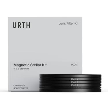 Imagem de Urth Kit de filtro de lente estrela magnética de 67 mm (Plus) — efeitos Starburst de 4, 6, 8 pontos, filtros de câmera nano-revestidos multicamadas para fotografia cinematográfica aprimorada