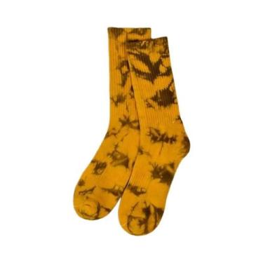 Imagem de Meias Tie-dye Unissex Para Homens E Mulheres, Meias Longas De Skate Pa