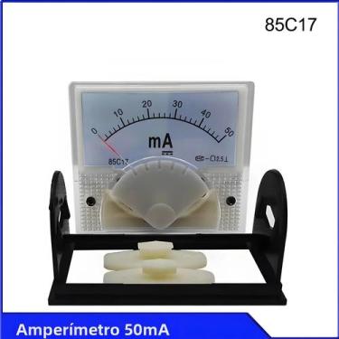 Imagem de Painel Hunst 50mA Amperímetro 85C17 DC 0-50mA para gravador de corte a