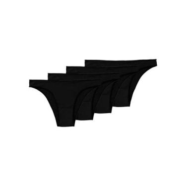Imagem de Kit com 4 Calcinhas Biquíni Hope 35840, Preto, EG