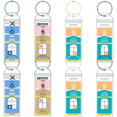 Imagem de Conjunto de 8 peças de etiquetas de bagagem de cruzeiro leves e transparentes para cruzeiros de celebridades, essenciais de cruzeiro à prova d'água transparente