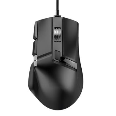 Imagem de Sanpyl Mouse para Jogos RGB, Mouse Ergonômico Ajustável Com Fio de 1200 a 12400 DPI Com 11 Botões Programáveis ​​7 Modos Retroiluminados, Suporte para Roda Lateral Personalizada para