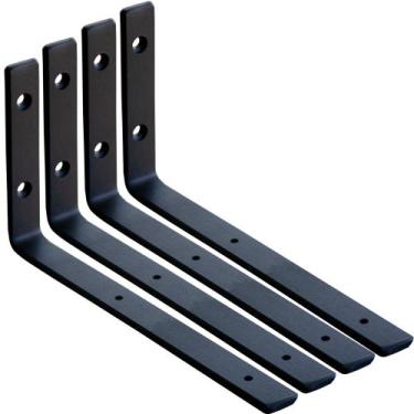 Imagem de 4 Mão Francesa Invertida 20cm Suporte Prateleira Gancho Cantoneira - L