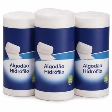Imagem de Kit 3 Rolos de Algodão Macio Para Limpeza Facial Cuidados Com a Pele e Higiene Pessoal Premium