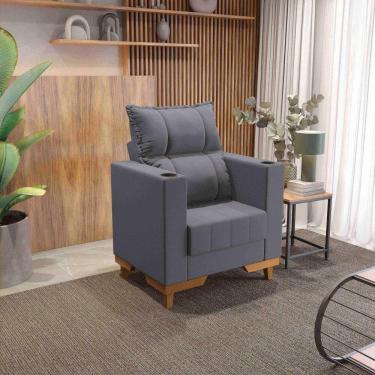 Imagem de Poltrona Reclinável Kappesberg Florenza Veludo Titanio