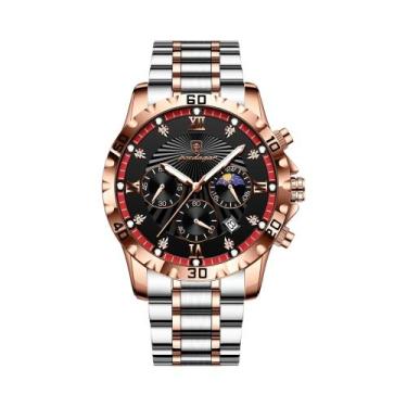 Imagem de Relógio Esportivo Luxuoso Masculino Em Aço Inoxidável Cronógrafo À Pro