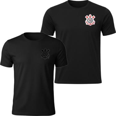 Imagem de Kit 2 Camisas Corinthians Casual Algodão Bordado - Masculino-Masculino
