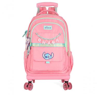 Imagem de Mochila Com Rodas Stitch Salmao - Unico Salmão