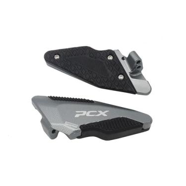 Imagem de Anti-derrapante Apoio para os pés do passageiro traseiro, para pcx160 pcx125 pcx 125 160 2018-2021, pedal de scooter, placa passos(Gray)
