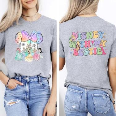 Imagem de Camiseta Feminina Disney Minnie Mouse Castle Magic Kingdom, Manga Curt