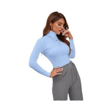 Imagem de Suéter De Tricô Feminino De Gola Alta Para Outono E Inverno, Casual, E