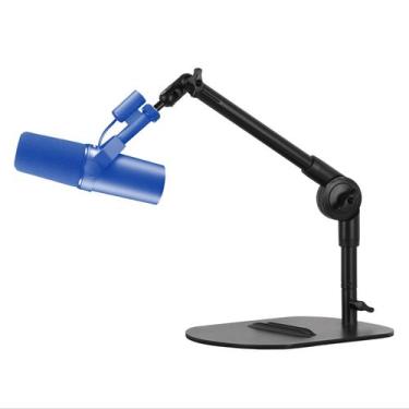 Imagem de Suporte de Mesa para Microfone com Base de Ferro, Haste Girafa Ajustáv