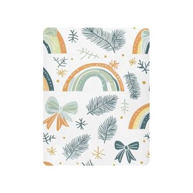 Imagem de xigua Lençóis de berço arco-íris para meninas e meninos, lençol macio e respirável adequado para berço padrão e cama infantil 68,5 x 99 cm