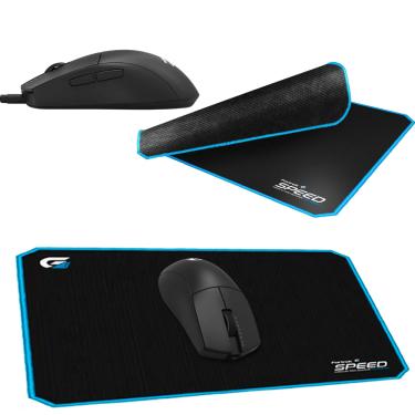 Imagem de Kit Mouse Gamer K1NG 1K 12400DPI USB e Mouse Pad 320x240mm