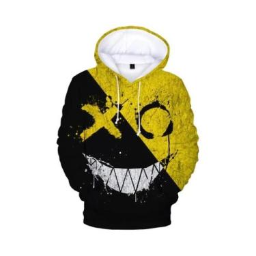 Imagem de Hoodie 3D Impresso Com Rosto Sorridente Do Diabo Para Homens E Mulhere
