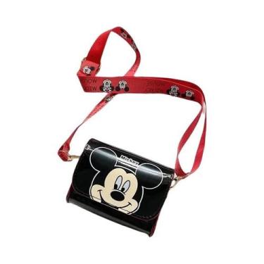 Imagem de Bolsa Transversal Infantil Mickey Mouse Disney Fofa Com Porta-Moedas E