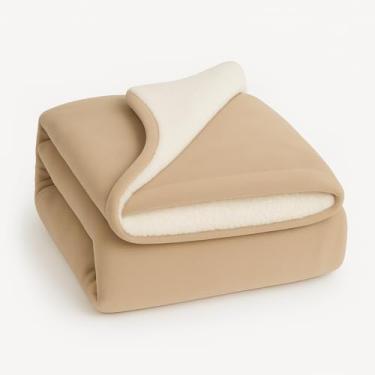 Imagem de Cobertor Manta Soft Bebê Dupla Face Macio Sherpa Palha e Microfibra Para o Frio(Bege)