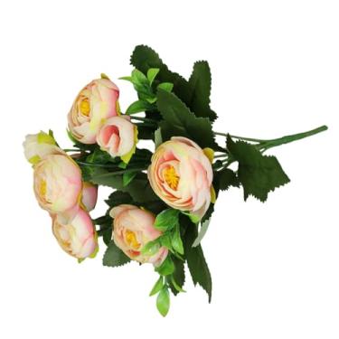 Imagem de Flores falsas | Flores falsas de seda, decorações florais realistas eternas de camélia para vaso quarto, passarela, , sala de estar, jardim, aniversários, pátio