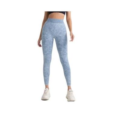 Imagem de Leggings Esportivas Sem Costura De Cintura Alta Para Mulheres, Com Des