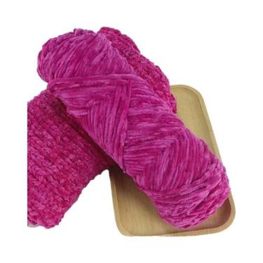 Imagem de Fio De Veludo Chenille Macio 95g, Lã Misturada Para Tricô De Cachecol,