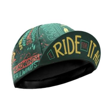 Imagem de Boné De Ciclismo Retrô Vermelho Azul Verde Em Poliéster Respirável De 